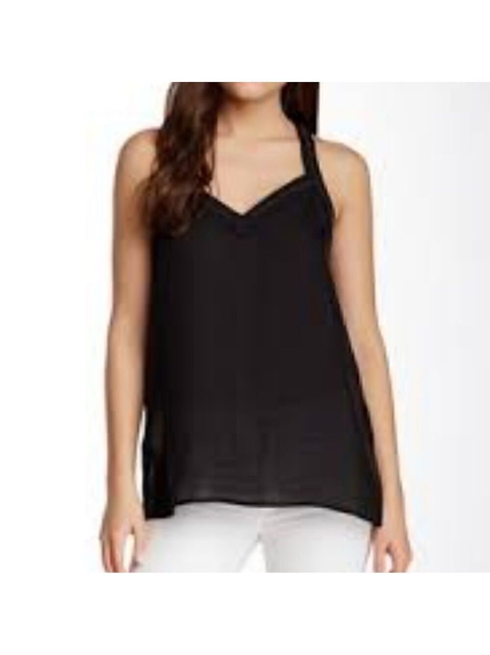 BB Dakota JACK Black V Neck Tank Top Polyester